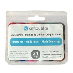 Silhouette Sketch Pens For Crafting Starter Kit with 24 Colors Used Only 2 Times